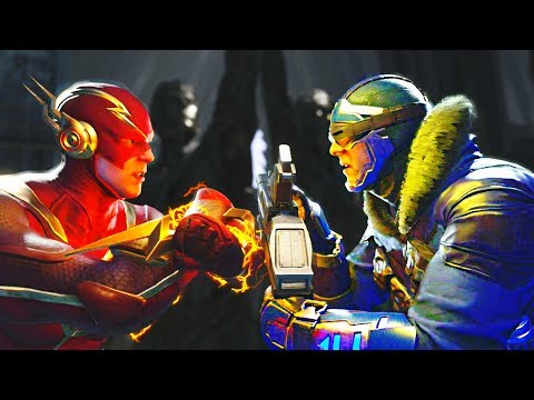 Injustice 2 - The Flash vs Captain Cold - All Intro Dialogue, Super Moves And Clash Quotes