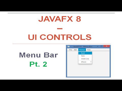 JavaFX 8 Tutorial - Menu Bar - Part 2 - #15
