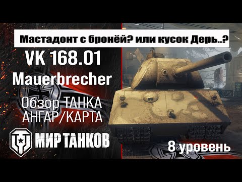 VK 168.01 Mauerbrecher обзор танка Германии | оборудование BK 168.01 бронирование | Mauerbrecher