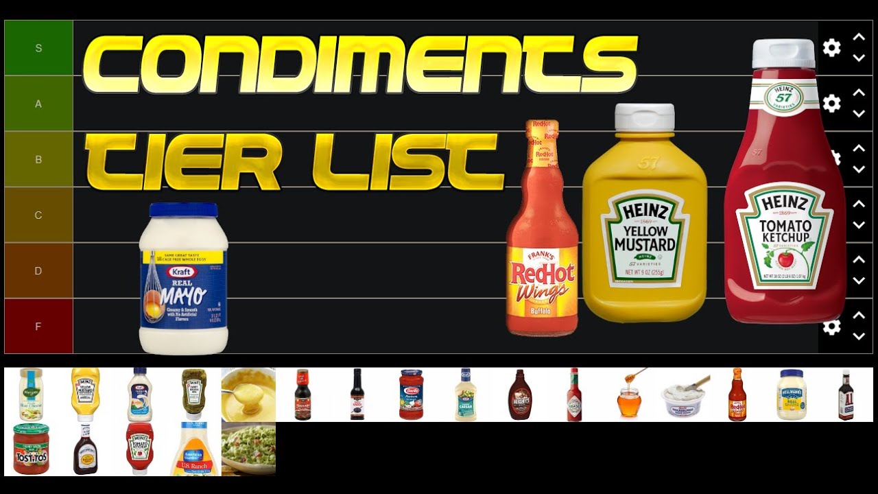 Official Condiments Tier List
