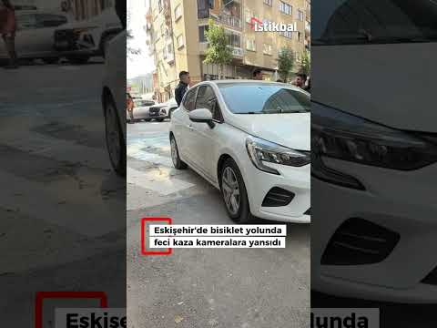 Eskişehir'de bisiklet yolunda feci kaza kameralara yansıdı