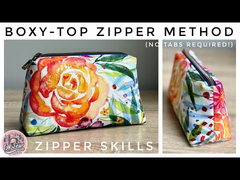 Boxy-Top No-Tab Zipper Closure - OKSew Zipper Skills