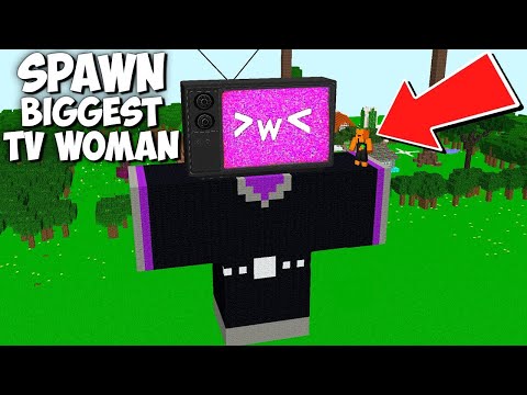 Spawn TV Woman of 1000 Blocks in Minecraft! New Skibidi Mob