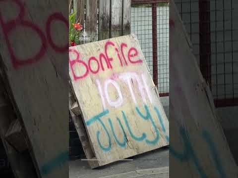 Mosque model placed on top of Northern Ireland bonfire | AJ #shorts