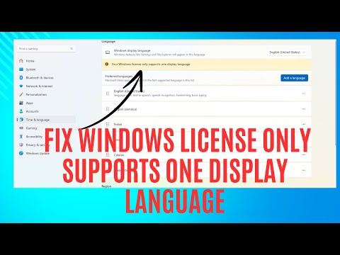 fix your windows license only supports one display language|How To Fix Can't change display language