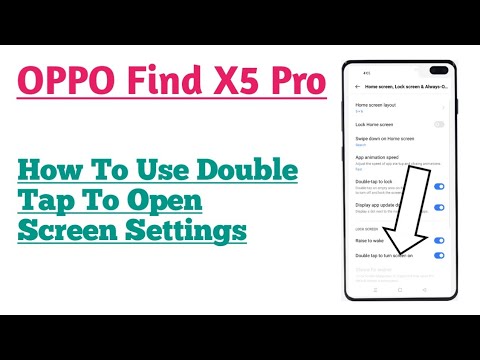 OPPO Find X5 Pro || How To Enable Display Display Double Tap To Turn Screen On And Lock Screen