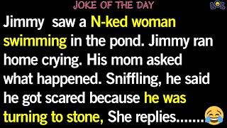 Download lagu BEST JOKE OF THE DAY! - Jimmy sees something in the pond and gets the shock of his life 😂 mp3
