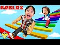 RYAN VS BABY SISTER IN ROBLOX OBBY! Let's Play Roblox Obby