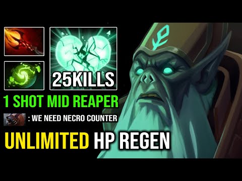 UNLIMITED HP REGEN Double 1 Shot Refresher Necrophos Nonstop Godlike EZ GG Dota 2