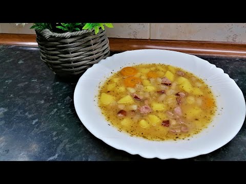 Bean soup. No need to soak the beans. You can do it in less than 30 minutes. Bean soup.