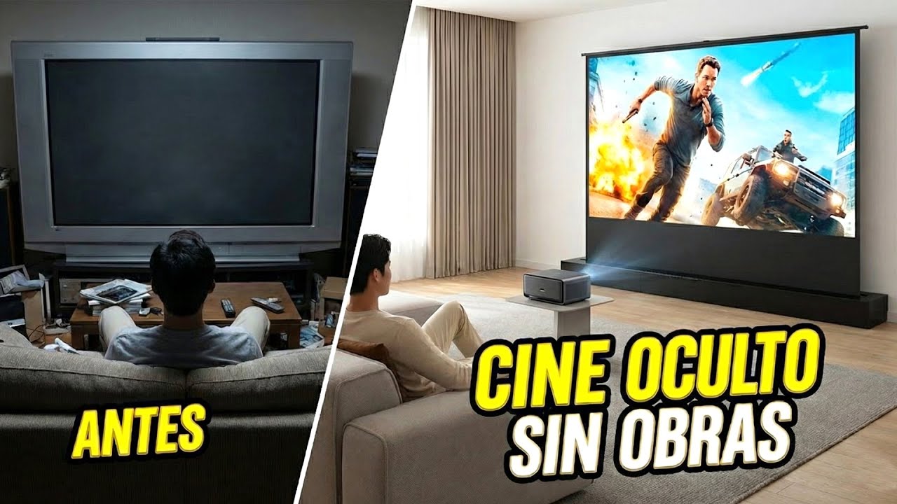 Monté un CINE OCULTO en CASA (Sin Obras) | Dangbei MP1 Max