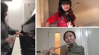 Download lagu 【風笛 】piano ×violin×flute cover.  【NHK連続テレビ小説】~あすかのテーマ~#トリオ#リモート演奏#大島ミチル mp3