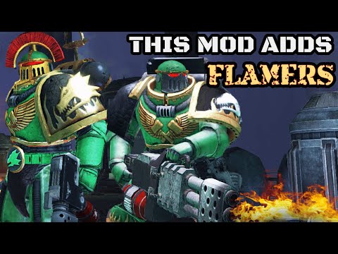 ONLY FLAMERS: 4 Salamanders BURN 2000+ Orks! - Warhammer 40,000: Space Marine, Augmented Mod