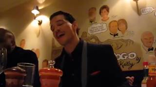 El DeBarge  having dinner &amp; singing acapella &#39;Time Will Reveal&#39;.