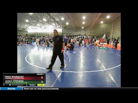 Girls 2011-2014 67-72 Maya Rodriguez Dominate Club Wrestling Vs Scout Stephens Sons Of Atlas Wrest