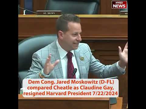 Democrat Jared Moskowitz compared Secret Service Dir with Harvard President Claudine Gay
