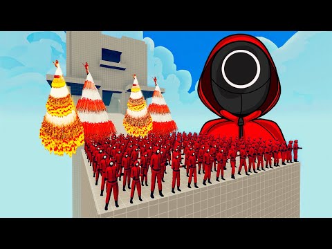 100x SQUID GAME + 1x GIANT vs 4x EVERY GOD   Totally Accurate Battle Simulator TABS