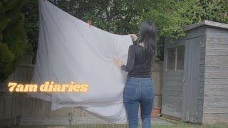 🌿 7am Slow Morning Routine: Lavender Laundry, French Press Coffee & Glowy Makeup Rituals ☕✨