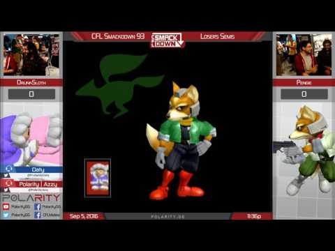 CFL Smackdown 93 Melee - Drunksloth (ICs) vs Pengie (Fox) - Losers Semis