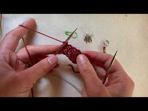 Starting a triangular shawl (the weird setup row)