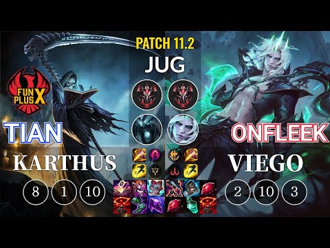 FPX Tian Karthus vs OnFleek Viego Jungle - KR Patch 11.2