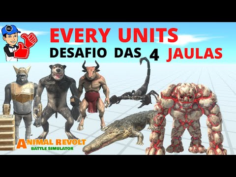 Every Units - Desafio das 4 Jaulas - Animal Revolt Battle Simulator