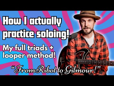 Minor Blues soloing; essential triads & looper practice routine. How to improvise on guitar; Lesson!
