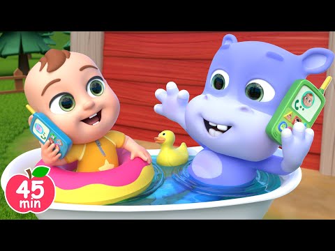 Hello, Hippo! | Animals Answering the Phone +More Lalafun Nursery Rhymes & Kids Songs