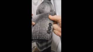 d23 DAVIS23 46R  LAMBSWOOL BLAZER 25" arms RETRO 50'S PLAID SPORT COAT JACKET