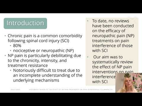 Review of the effect of Neuropathic Pain Treatment on Pain Interference following Spinal Cord Injury