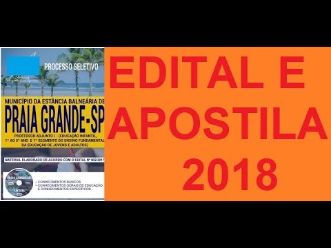 PROCESSO SELETIVO MUNICÍPIO DE PRAIA GRANDE SP 2018   PROFESSOR ADJUNTO I