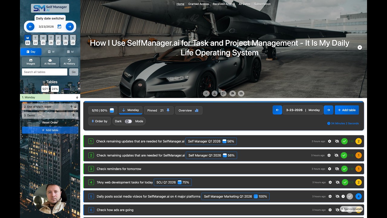 My Daily Life Operating System | How I Use SelfManager.ai for Task and Project Management