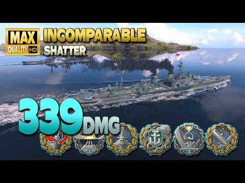 Incomparable: Tense close combat moves on map Shatter - World of Warships