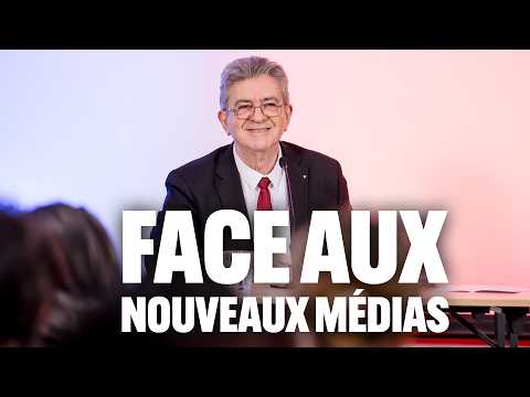 Conférence de presse de Jean-Luc Mélenchon face aux nouveaux médias