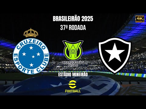 Cruzeiro vs Botafogo ◈ Brazilian Championship 2025 ◈ 37th Round ◈ Gameplay 4K 60 FPS eFootball PE...