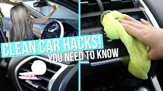 CLEAN CAR HACKS! How to Clean & Organize Your Car!
