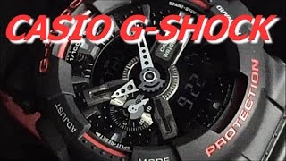 GA-110HR-1AJF  カシオ腕時計Gショック ブラック&レッド シリーズ CASIO G-SHOCK