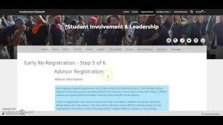 Student Organization Re-Registration