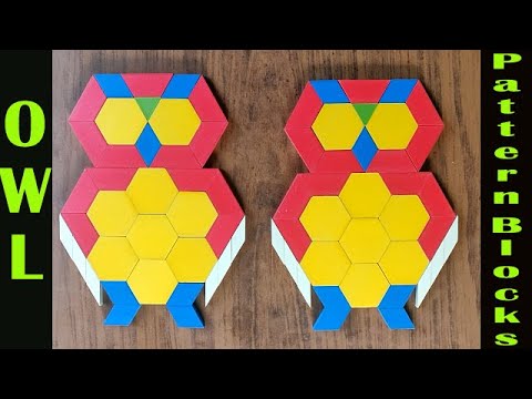 Make Owl Shape Using Pattern Blocks Baby Playground