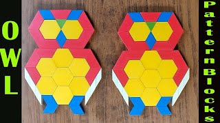 Make Owl shape using pattern blocks  | Baby Playground