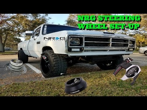 89-93 Dodge Cummins Using NRG Innovation Short Hub, Quick Release and Steering Wheel