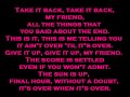 Falling In Reverse-It's Over When It's Over with lyrics