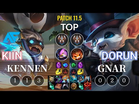 AF Kiin Kennen vs DoRun Gnar Top - KR Patch 11.5