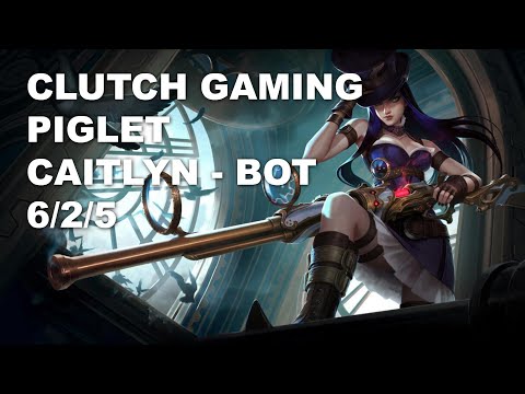 Clutch Gaming Piglet Bot Caitlyn vs Varus - KR Challenger Rank Game 10.7