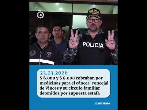 Concejal de Vinces y su círculo familiar detenidos por supuesta red irregular de venta de medicinas