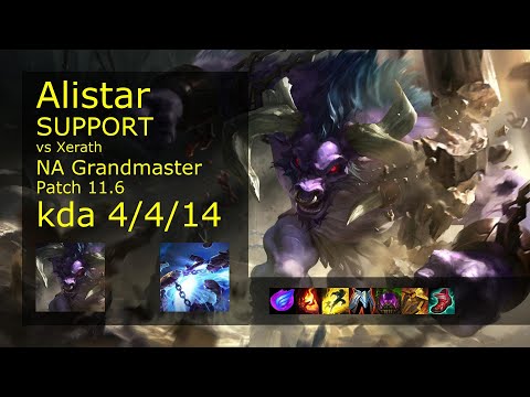 Alistar Support vs Xerath - NA Grandmaster 4/4/14 Patch 11.6 Gameplay