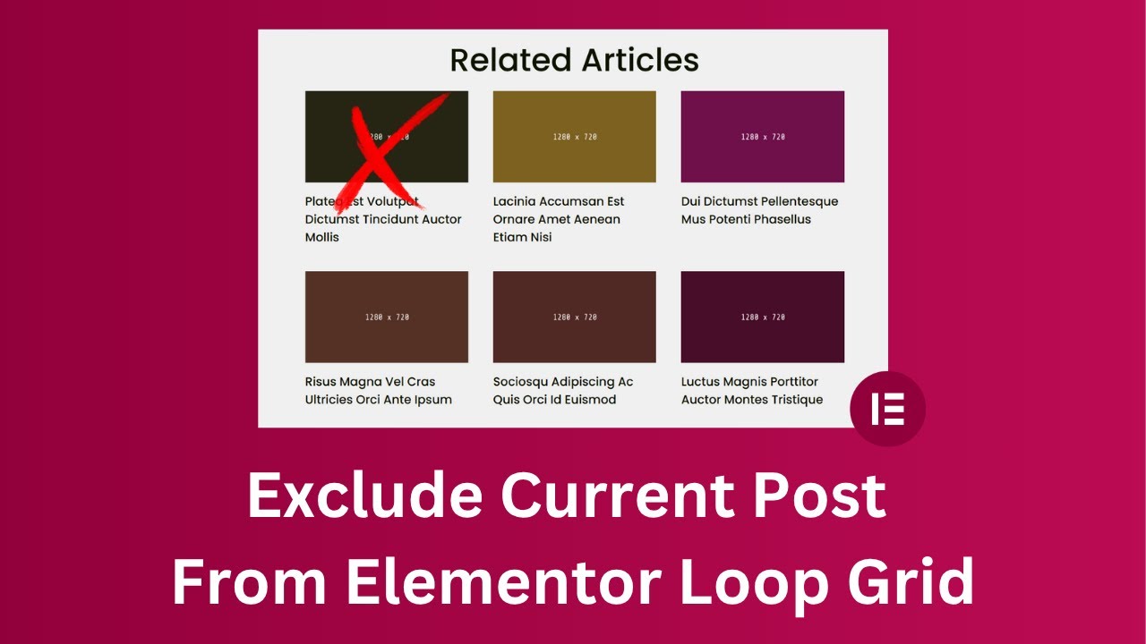 Exclude Current Post from Elementor Loop Grid