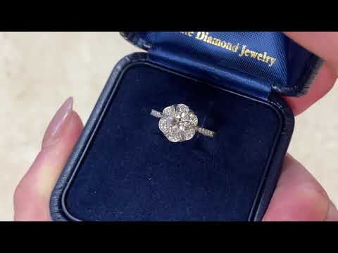 Old European Cut Diamond Platinum Engagement Ring - Madrid Ring - Showroom Video