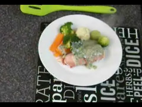 Sparker’s Kitchen 101: Bacon Wrapped Chicken in Dill Sauce w Steamed Veg