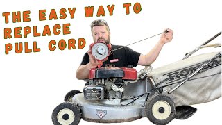How to Replace a Pull Cord in under 2 minutes - Lawn Mower - 4 Stroke - Small Engine